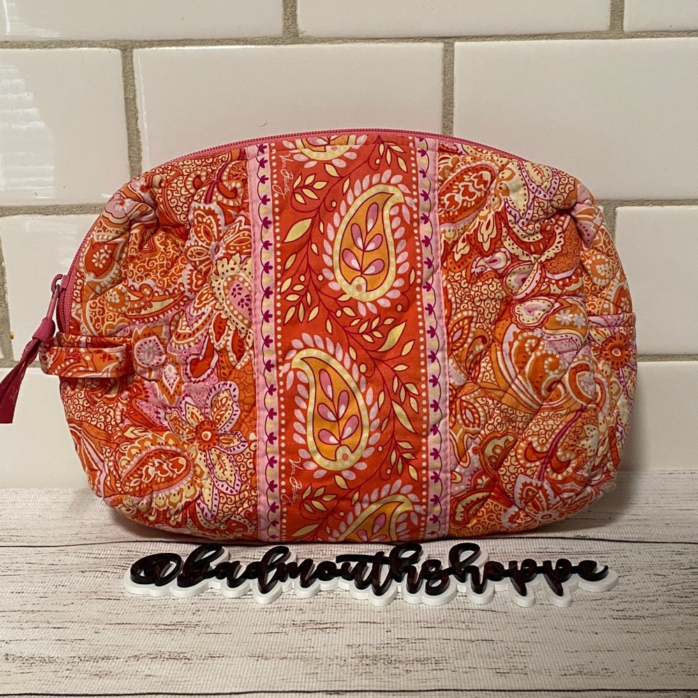 Vintage Y2K 00s Vera Bradley Retired Sherbet Sherbert Large Cosmetic Bag